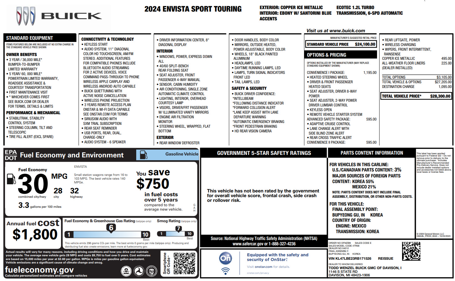 Used 2024 Buick Envista Sport Touring w/ Convenience I Package FWD image 38