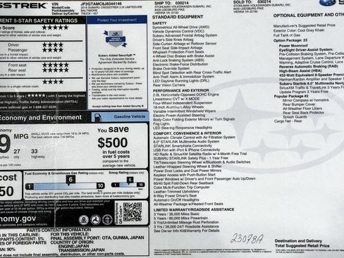 Used 2018 Subaru Crosstrek 2.0i Limited image 65