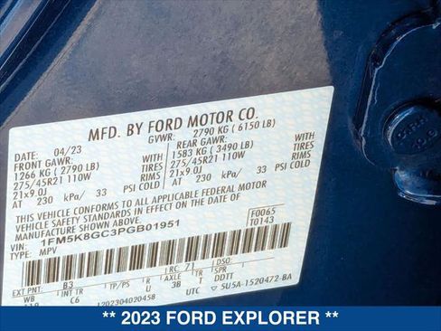Certified 2023 Ford Explorer ST w/ Equipment Group 401A image 25