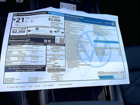 New 2026 Volkswagen Atlas Peak Edition image 16