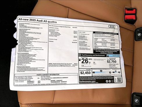 New 2025 Audi A5 2.0T Premium image 14