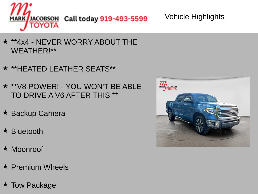 Used 2020 Toyota Tundra Limited w/ Limited Premium Package AWD/4WD image 6