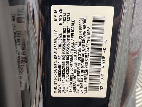 Used 2016 Honda Odyssey Touring Elite image 28