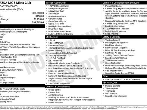 Certified 2025 MAZDA MX-5 Miata Club image 4