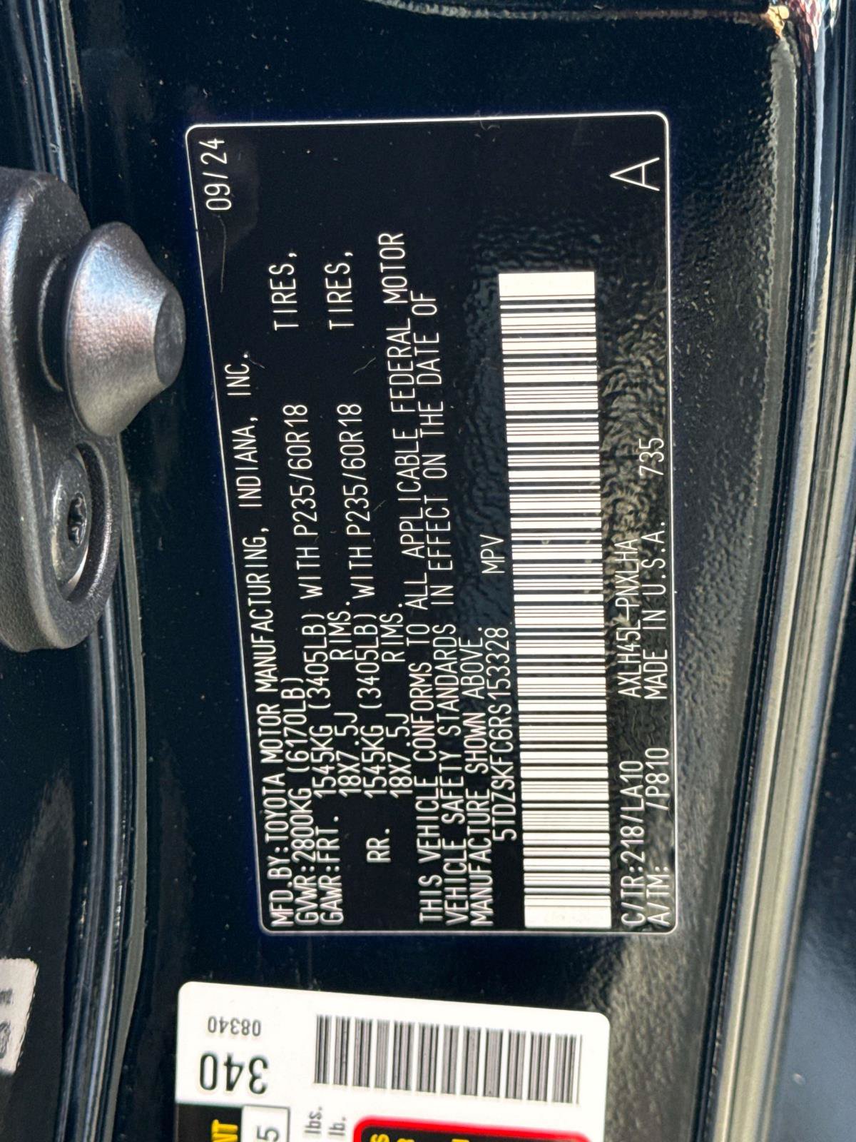 Used 2024 Toyota Sienna Limited AWD/4WD image 29
