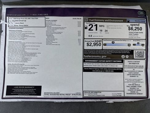 New 2026 Land Rover Range Rover Long Wheelbase SE AWD/4WD image 9