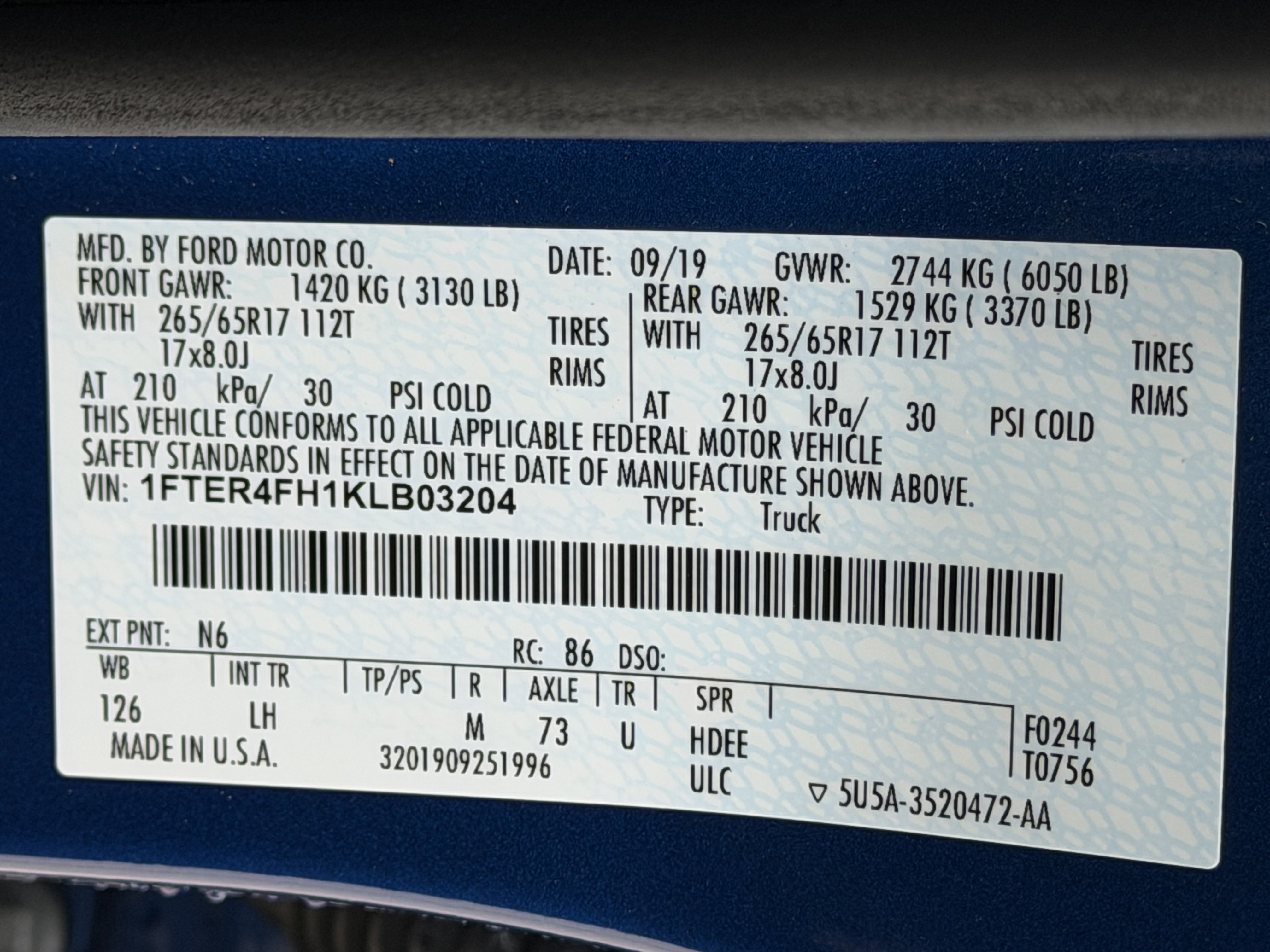 Used 2019 Ford Ranger XLT w/ Equipment Group 302A Luxury AWD/4WD image 13