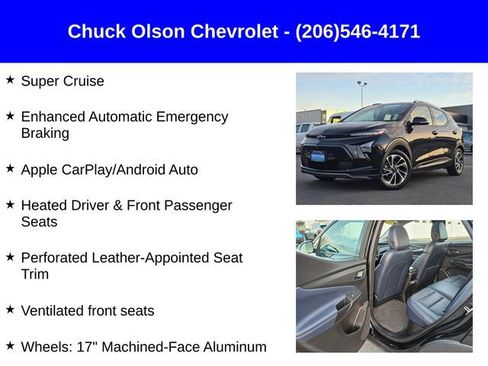 Certified 2023 Chevrolet Bolt EUV Premier w/ Sun & Sound Package image 12
