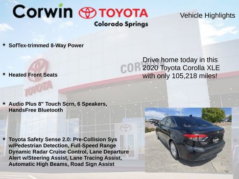 Used 2020 Toyota Corolla XLE FWD image 6
