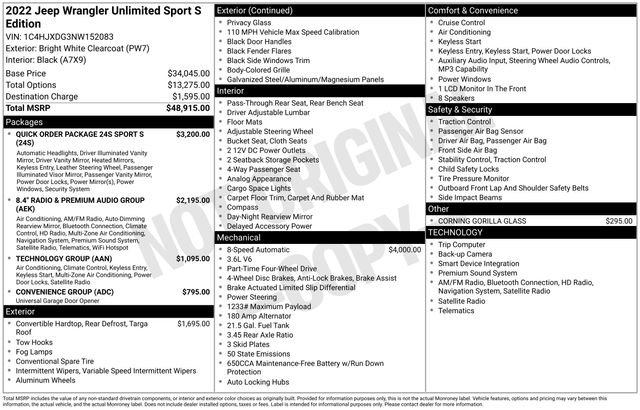 Used 2022 Jeep Wrangler Unlimited Sport AWD/4WD image 6