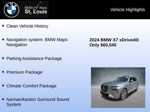 Used 2024 BMW X7 xDrive40i AWD/4WD image 9