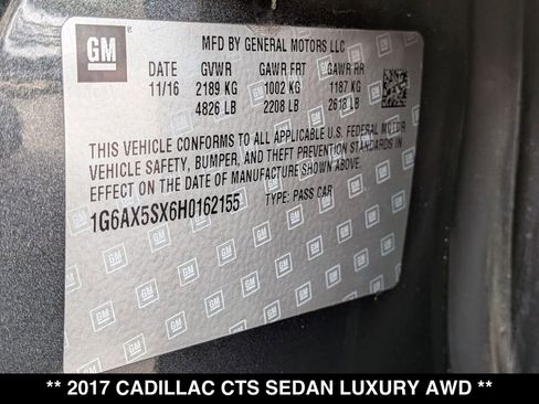 Used 2017 Cadillac CTS Luxury AWD/4WD image 29