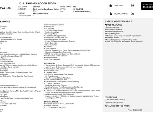 Used 2015 Lexus GS 350 w/ Premium Package image 2