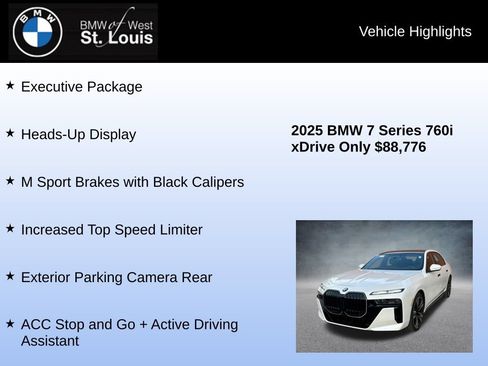 Used 2025 BMW 760i xDrive w/ Executive Package AWD/4WD image 16