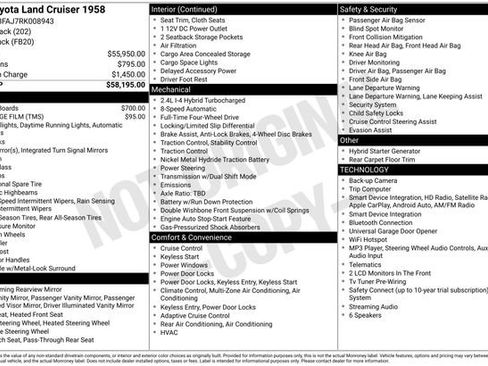 Used 2024 Toyota Land Cruiser 1958 AWD/4WD image 27