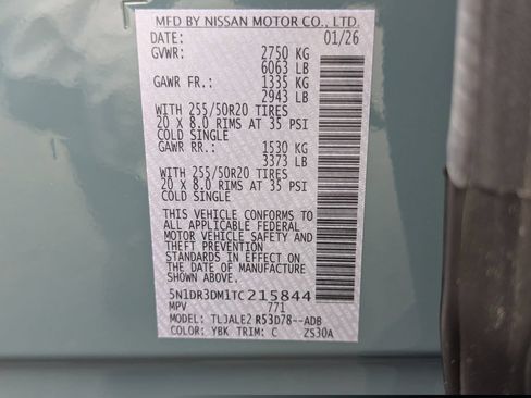 Certified 2026 Nissan Pathfinder Platinum w/ Cargo Package FWD image 29