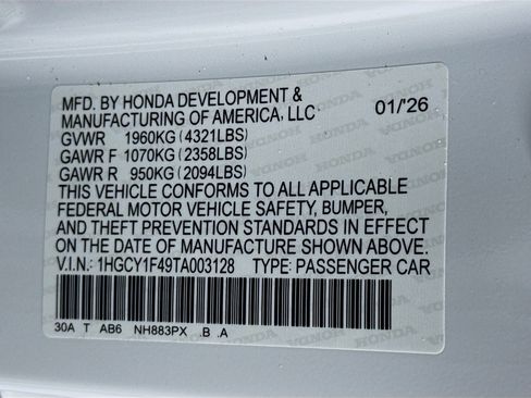 New 2026 Honda Accord SE image 31