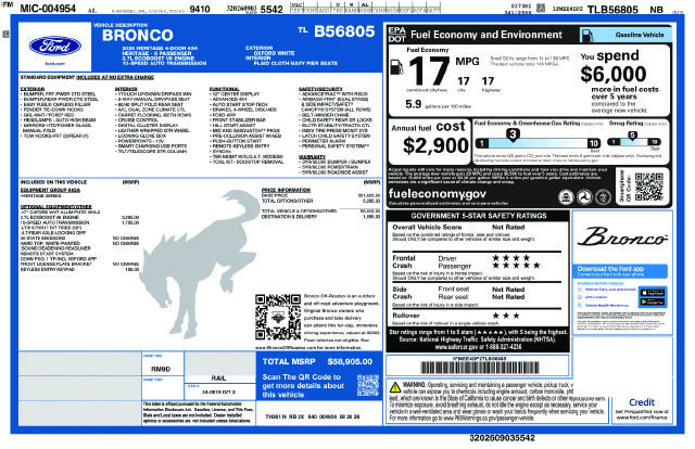 New 2026 Ford Bronco Heritage Edition AWD/4WD image 10