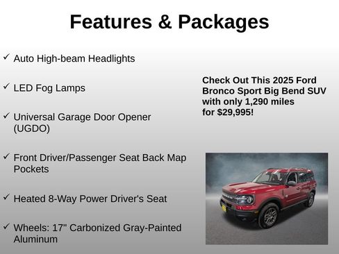 Used 2025 Ford Bronco Sport Big Bend w/ Convenience Package AWD/4WD image 8