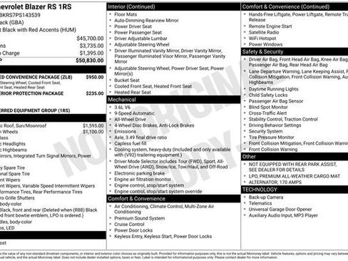 Used 2023 Chevrolet Blazer RS w/ Enhanced Convenience Package image 2