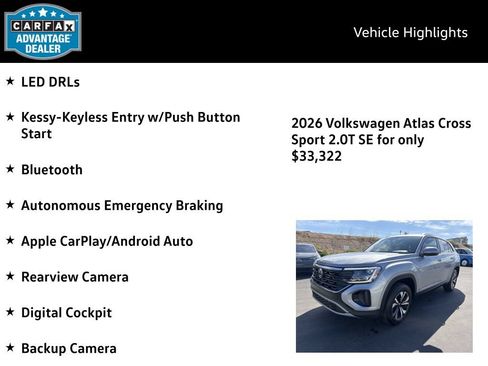 Certified 2026 Volkswagen Atlas Cross Sport SE AWD/4WD image 4