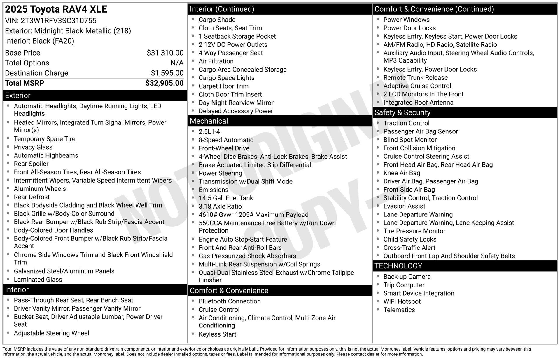 Certified 2025 Toyota RAV4 XLE FWD image 22