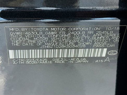 Used 2019 Lexus IS 350 F Sport w/ F Sport Package image 36