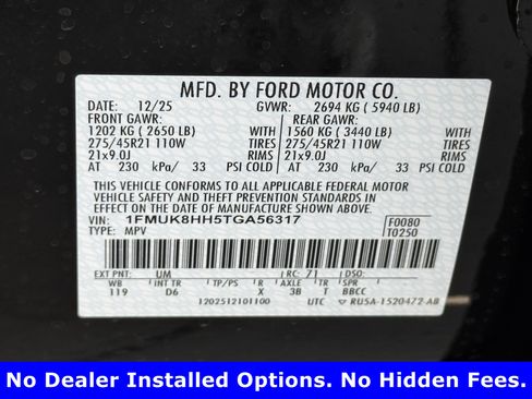 Used 2026 Ford Explorer Platinum w/ LUX Leather Package AWD/4WD image 33