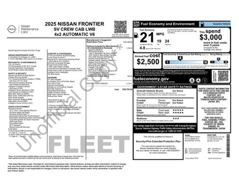 Certified 2025 Nissan Frontier SV w/ SV Convenience Package image 33