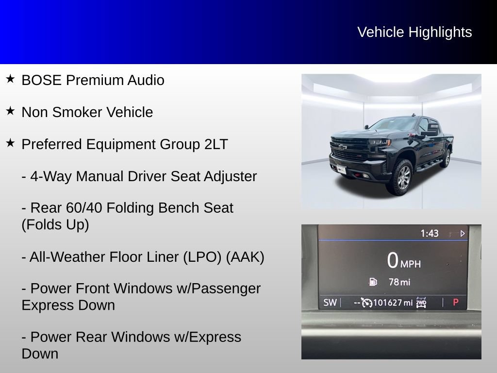 Used 2020 Chevrolet Silverado 1500 LT Trail Boss w/ Midnight Edition AWD/4WD image 8
