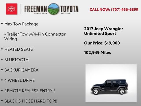 Used 2017 Jeep Wrangler Unlimited Sport w/ Quick Order Package 24S AWD/4WD image 11