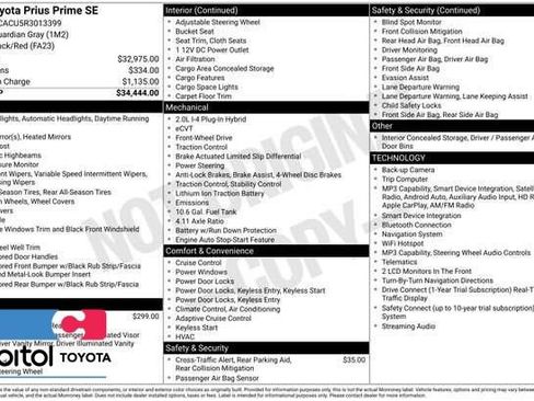 Certified 2024 Toyota Prius Prime FWD image 33