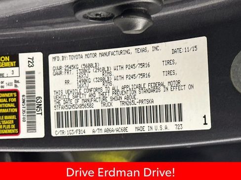 Certified 2016 Toyota Tacoma SR RWD image 30