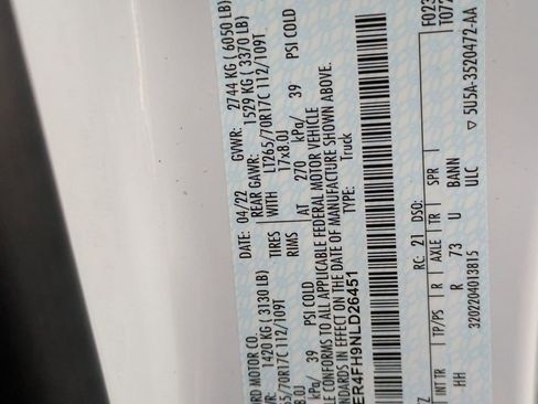 Certified 2022 Ford Ranger Lariat w/ Tremor Off-Road Package image 32