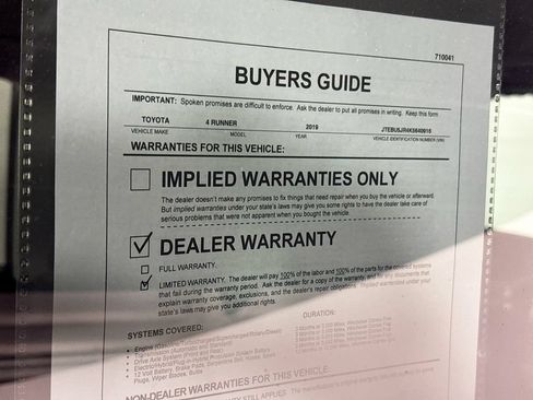 Used 2019 Toyota 4Runner SR5 w/ Convenience Package AWD/4WD image 23