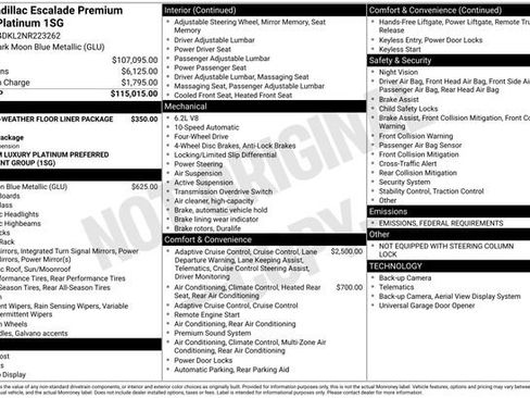 Certified 2022 Cadillac Escalade Premium Luxury Platinum image 7