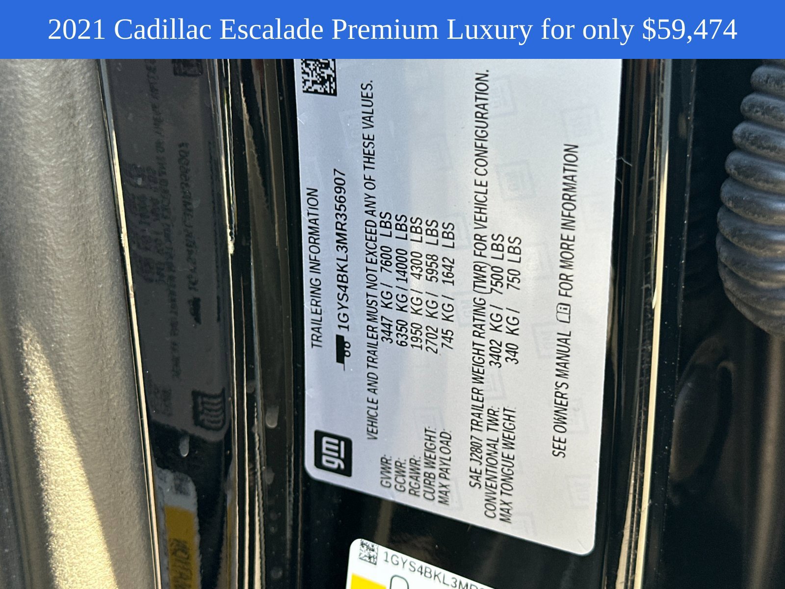 Used 2021 Cadillac Escalade Premium Luxury w/ LPO, Radiant Package AWD/4WD image 30