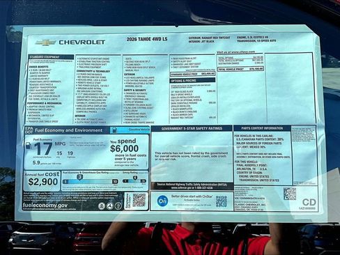 New 2026 Chevrolet Tahoe LS w/ LPO, Dark Essentials Package image 14