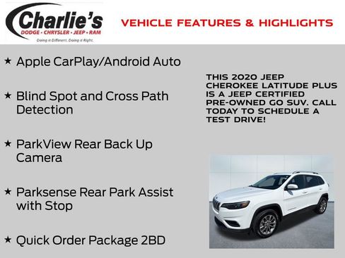 Certified 2020 Jeep Cherokee Latitude Plus image 7