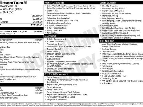 Used 2023 Volkswagen Tiguan SE w/ Panoramic Sunroof Package FWD image 15