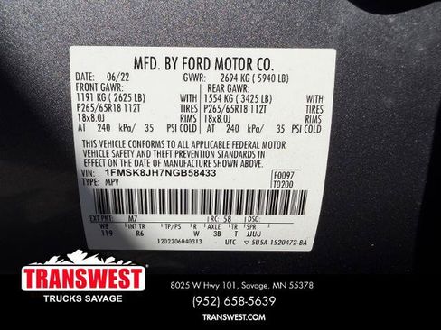 Certified 2022 Ford Explorer Timberline AWD/4WD image 28