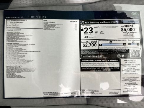 Used 2026 Land Rover Range Rover Velar S image 28