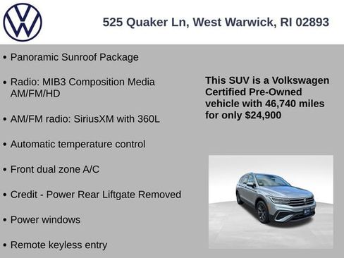 Certified 2023 Volkswagen Tiguan SE w/ Panoramic Sunroof Package AWD/4WD image 7