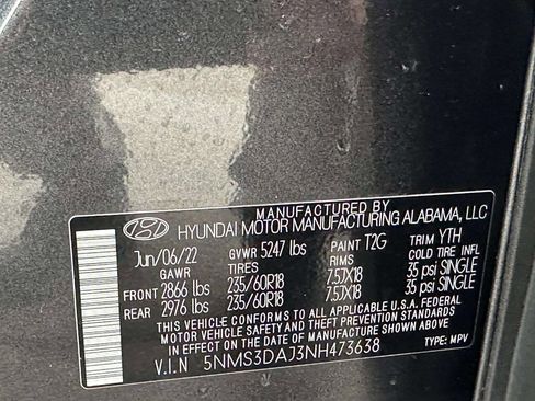 Used 2022 Hyundai Santa Fe SEL w/ Convenience + Premium Package image 36