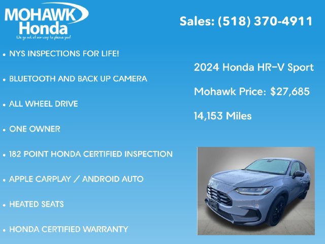 Certified 2024 Honda HR-V Sport image 8
