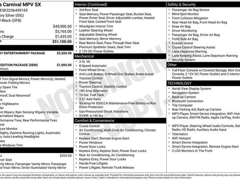 Certified 2025 Kia Carnival SX FWD image 39