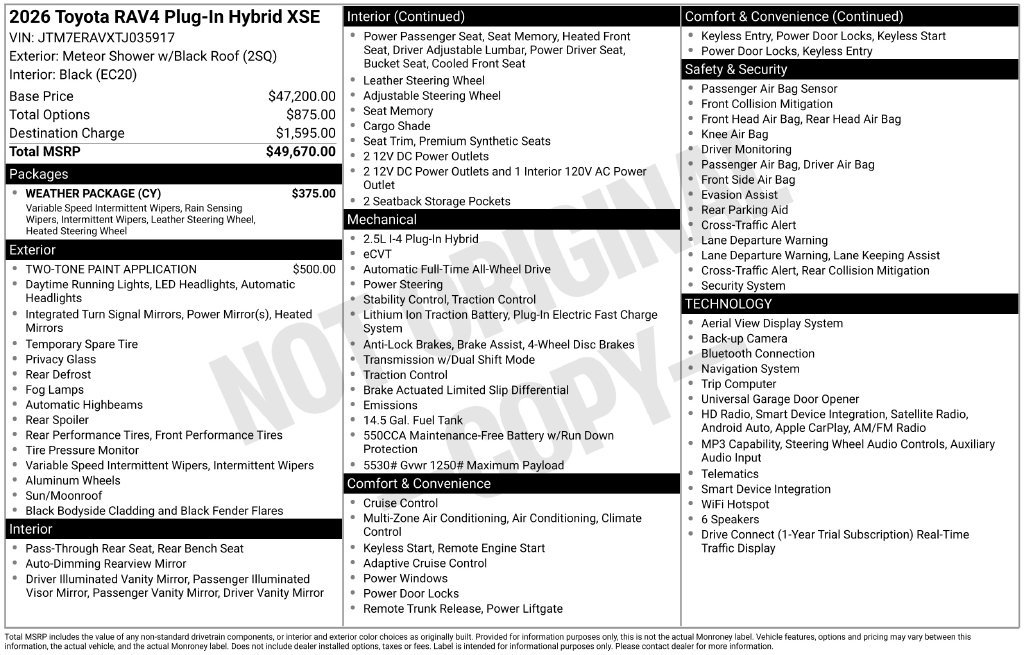 Used 2026 Toyota RAV4 XSE w/ Weather Package AWD/4WD image 14