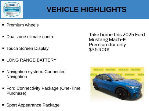 Used 2025 Ford Mustang Mach-E Premium w/ Sport Appearance Package RWD image 21