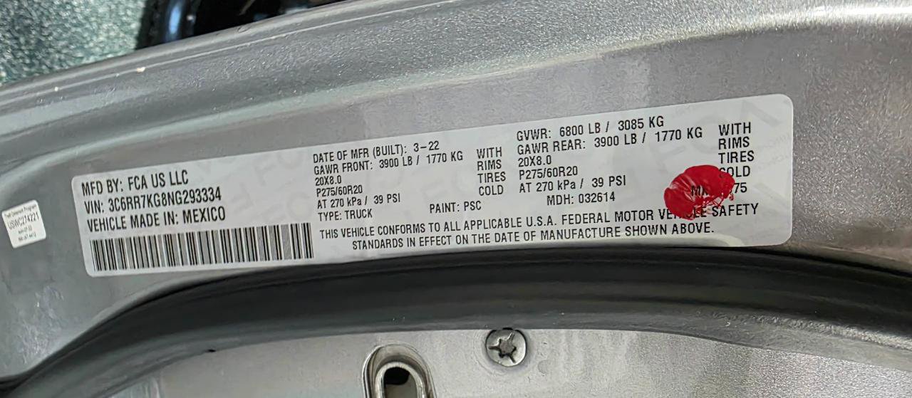 Used 2022 RAM 1500 Tradesman w/ Tradesman SXT Package AWD/4WD image 40