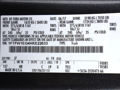 Used 2017 Ford F150 Lariat w/ Equipment Group 501A Mid image 61